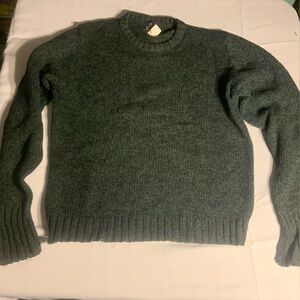 Woolrich Men's Forest Green Wool Crewneck Sweater